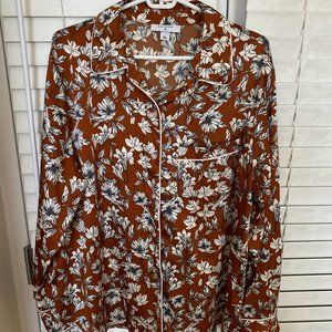 LA LIGNE For Target Floral Button Down Top Size XL